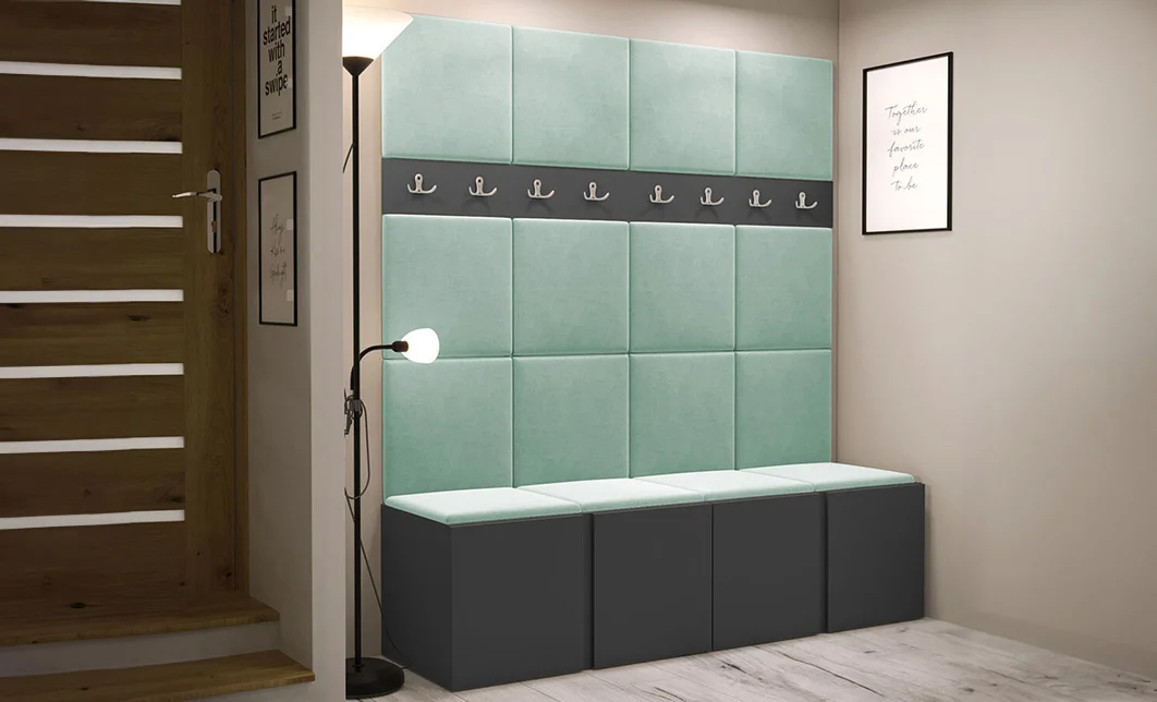 Cuier Hol Luca 13, Grafit/Verde menta - Manila 11