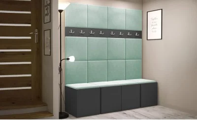 Cuier Hol Luca 13, Grafit/Verde menta - Manila 11