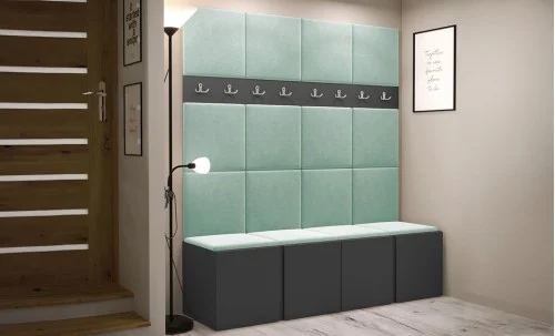 Cuier Hol Luca 13, Grafit/Verde menta - Manila 11