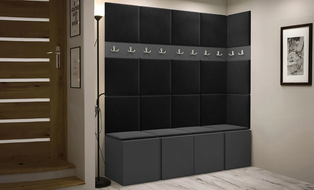 Cuier Hol Luca 12, Grafit/Negru - Manila 18