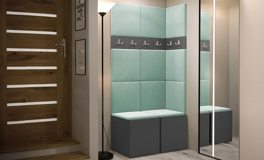 Cuier Hol Luca 9, Grafit/Verde menta - Manila 11