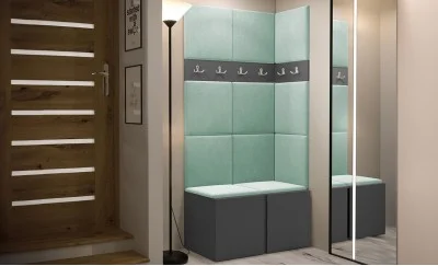 Cuier Hol Luca 9, Grafit/Verde menta - Manila 11