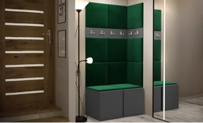Cuier Hol Luca 9, Grafit/Verde - Manila 35