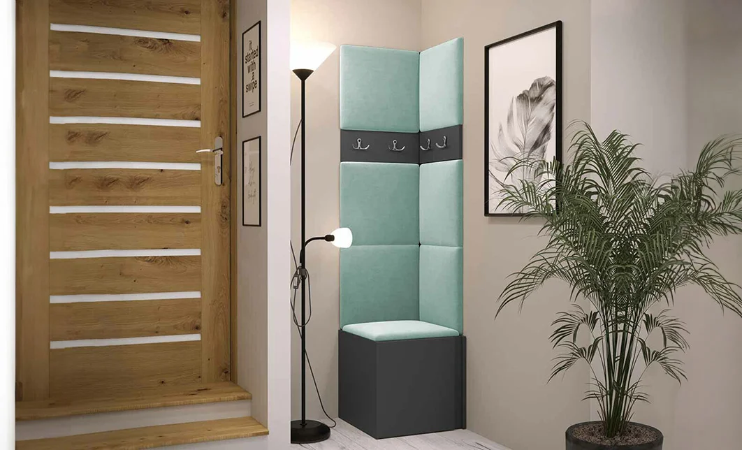 Cuier Hol Luca 11, Grafit/Verde menta - Manila 11