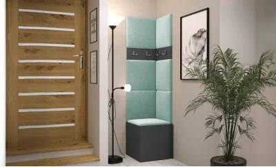Cuier Hol Luca 11, Grafit/Verde menta - Manila 11