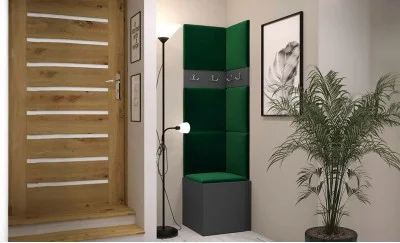 Cuier Hol Luca 11, Grafit/Verde - Manila 35