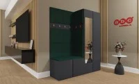 Cuier Hol Luca 1, Grafit/Verde - Manila 35