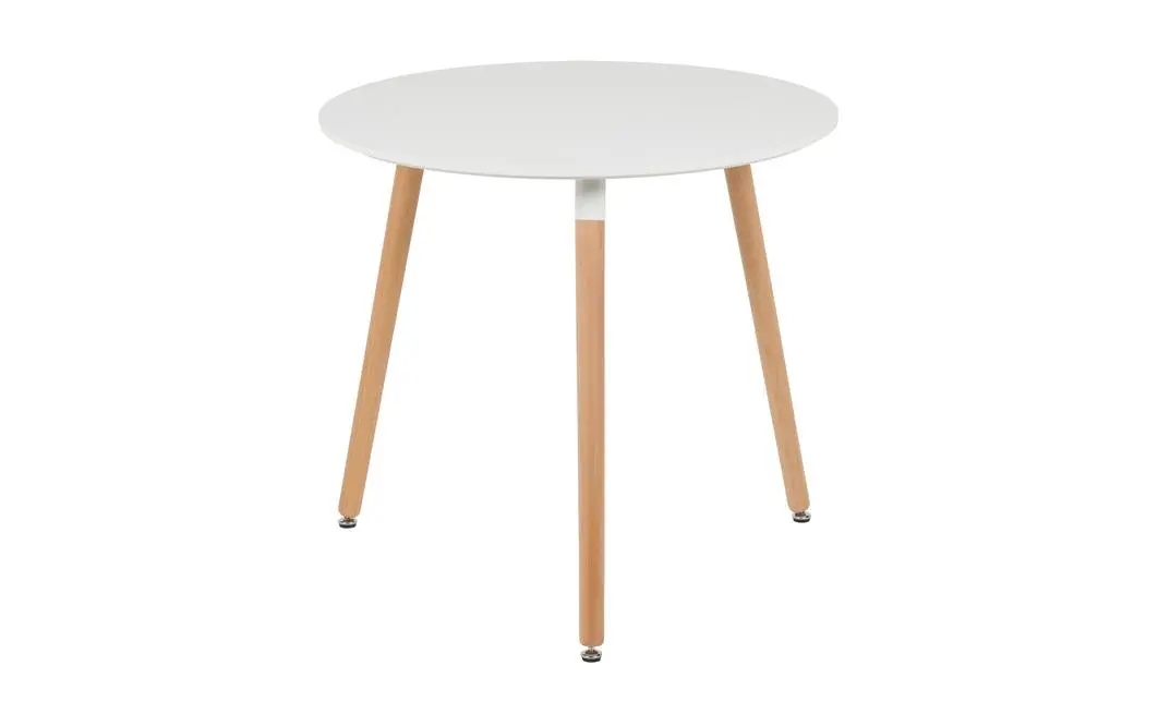 Set Masa Rotunda DT17 Alba cu 3 Scaune J900 Galbene 3