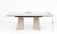 Masa Living Extensibila Blat Ceramic Alb Marmura CT234 1