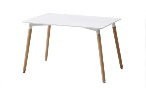 Set Masă Living SL673 Albă cu 6 Scaune de Living J900 Negre