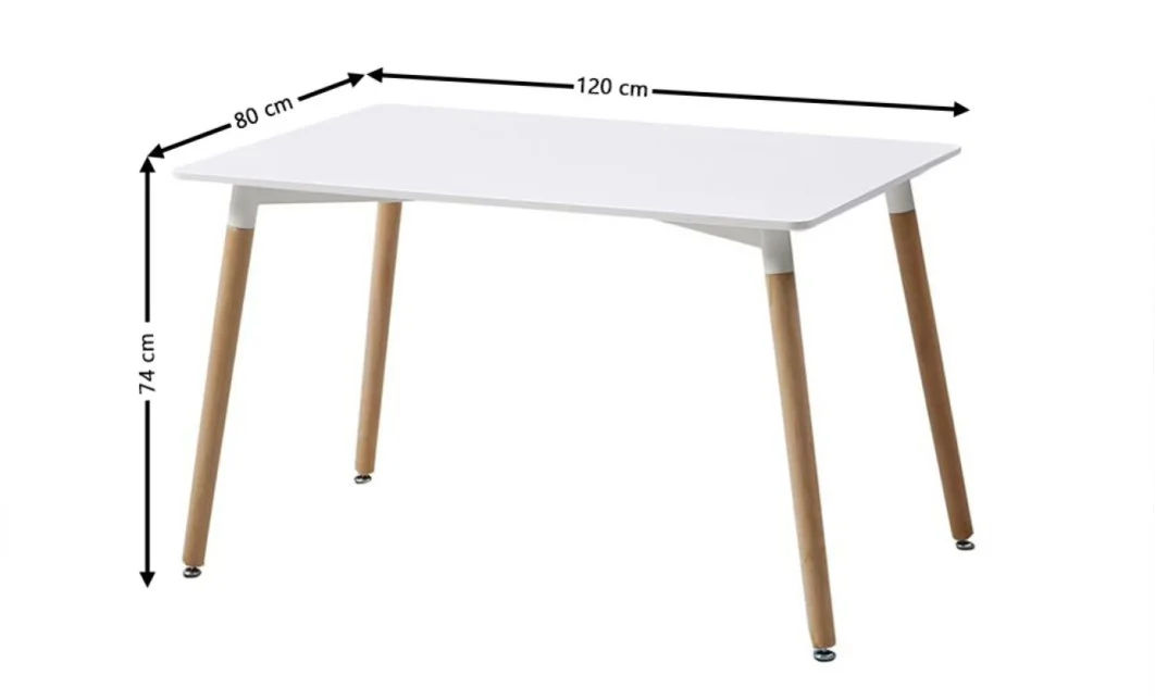 Set Masă Living SL673 Alba cu 4 Scaune J900 Negre 4