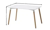 Set Masă Living SL673 Alba cu 4 Scaune J900 Negre 4