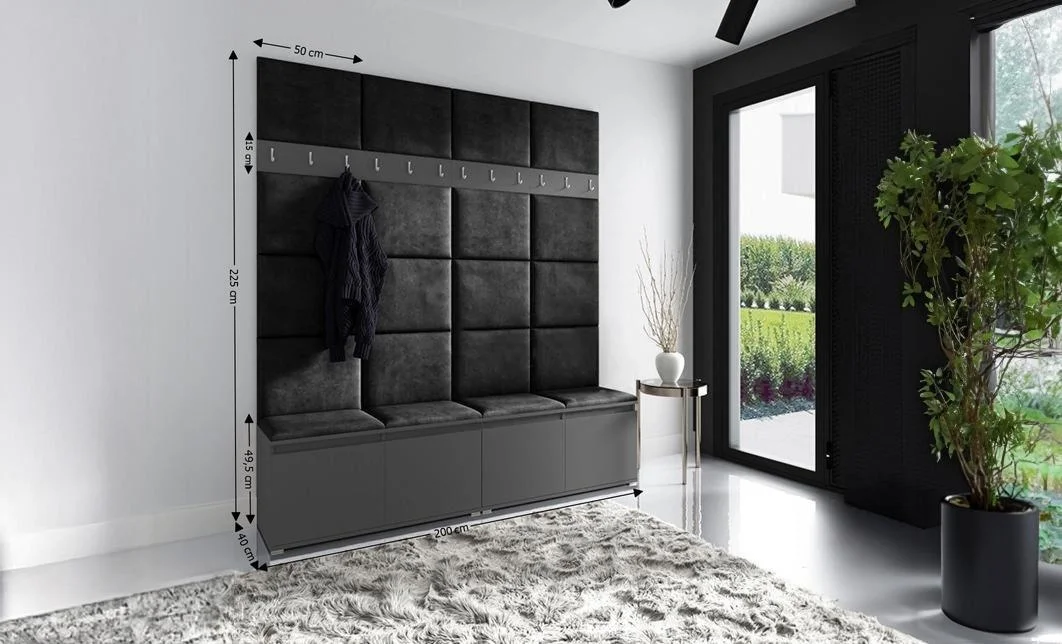 Cuier Hol Max 4, Grafit/Negru - Trinity 16 1