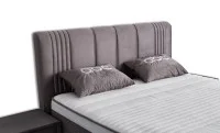 Set Pat Tapitat cu Saltea Belicia Gri, 160 x 200  4
