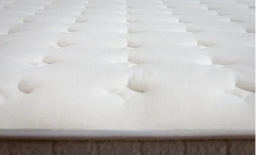 Set Pat Tapitat cu Saltea si Somiera Split Gri Deschis, 160x200