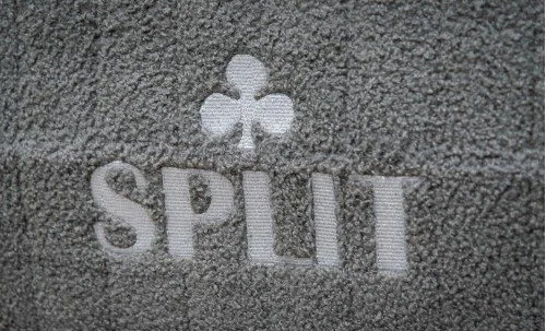 Set Pat Tapitat cu Saltea si Somiera Split Gri Inchis, 160x200