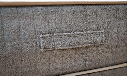Set Pat Tapitat cu Saltea si Somiera Split Gri Inchis, 160x200