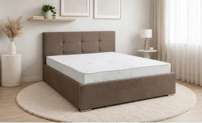 Set Pat Fresh cu Saltea Aloe Vera și Somieră Rabatabilă, 140x200, Maro Deschis 