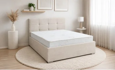Set Pat Fresh cu Saltea Aloe Vera și Somieră Rabatabilă, 140x200, Ecru 