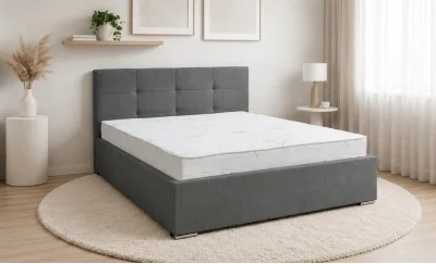 Set Pat Fresh cu Saltea Aloe Vera și Somieră Rabatabilă, 140x200, Grafit 