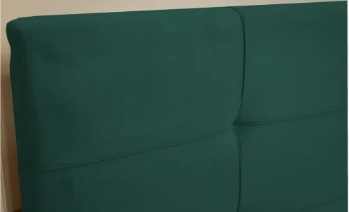 Pat Tapitat Fresh, Verde Smarald /Somieră rabatabilă 140x200