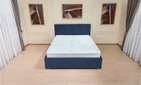 Pat Tapitat Fresh Albastru Marin/Somieră rabatabilă 140x200 4