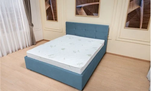 Set Pat Fresh cu Saltea Aloe Vera și Somieră Rabatabilă, 180x200, Albastru 