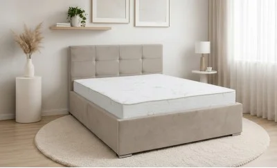 Set Pat Fresh cu Saltea Aloe Vera și Somieră Rabatabilă, 140x200, Ecru Închis 