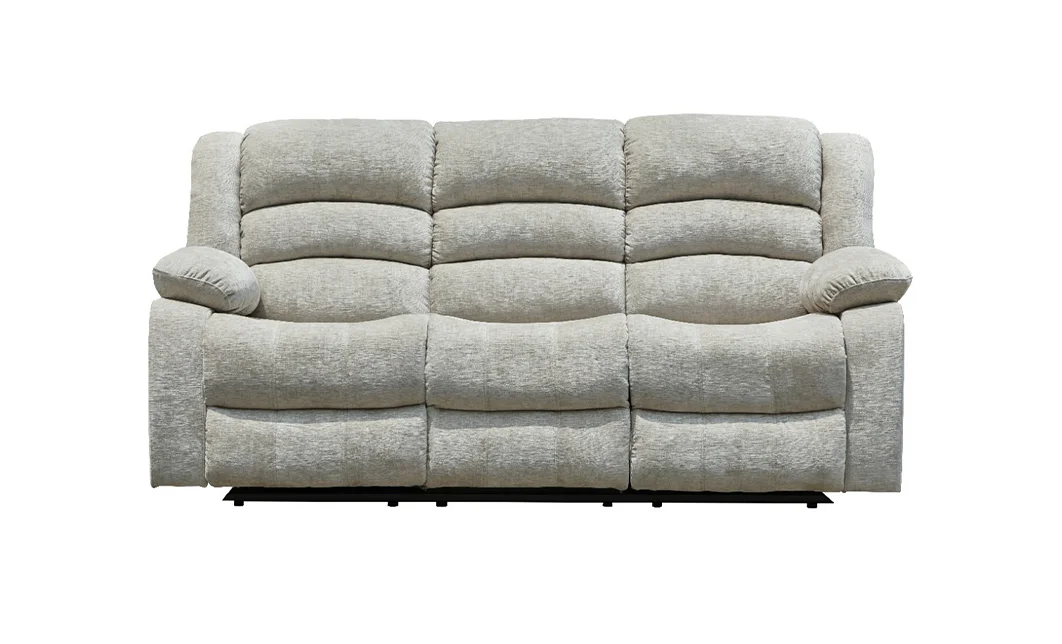 Set canapea cu 2 fotolii sistem recliner Comfort Lux White, Bej 4