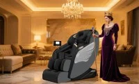 Fotoliu de Masaj A077 Gri, Masaj pe 6 Zone, Role 3D S-Curve, Stretching, Încălzire, Bluetooth 7