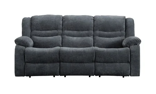 Set canapea cu 2 fotolii sistem recliner Comfort Lux Black, Gri