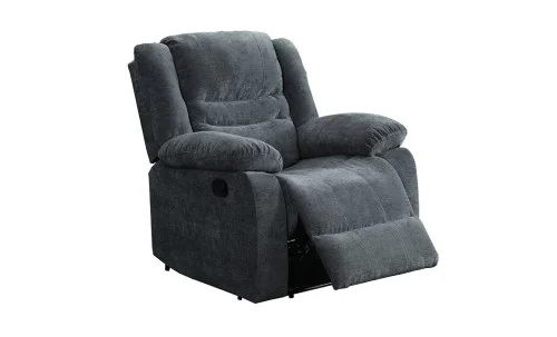 Set canapea cu 2 fotolii sistem recliner Comfort Lux Black, Gri