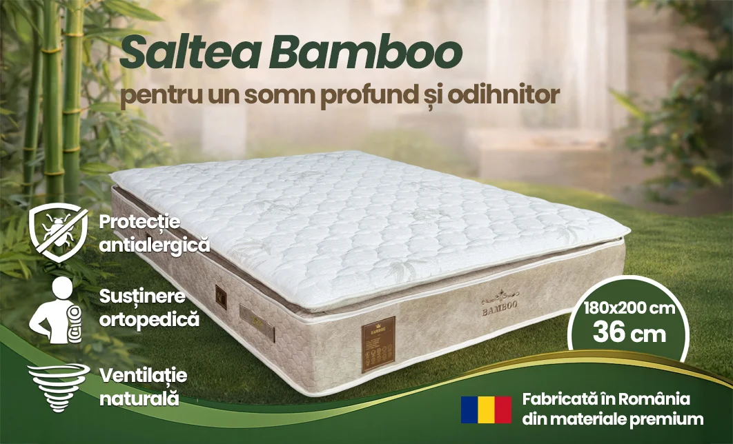 Saltea Bamboo, 180x200x33cm 3