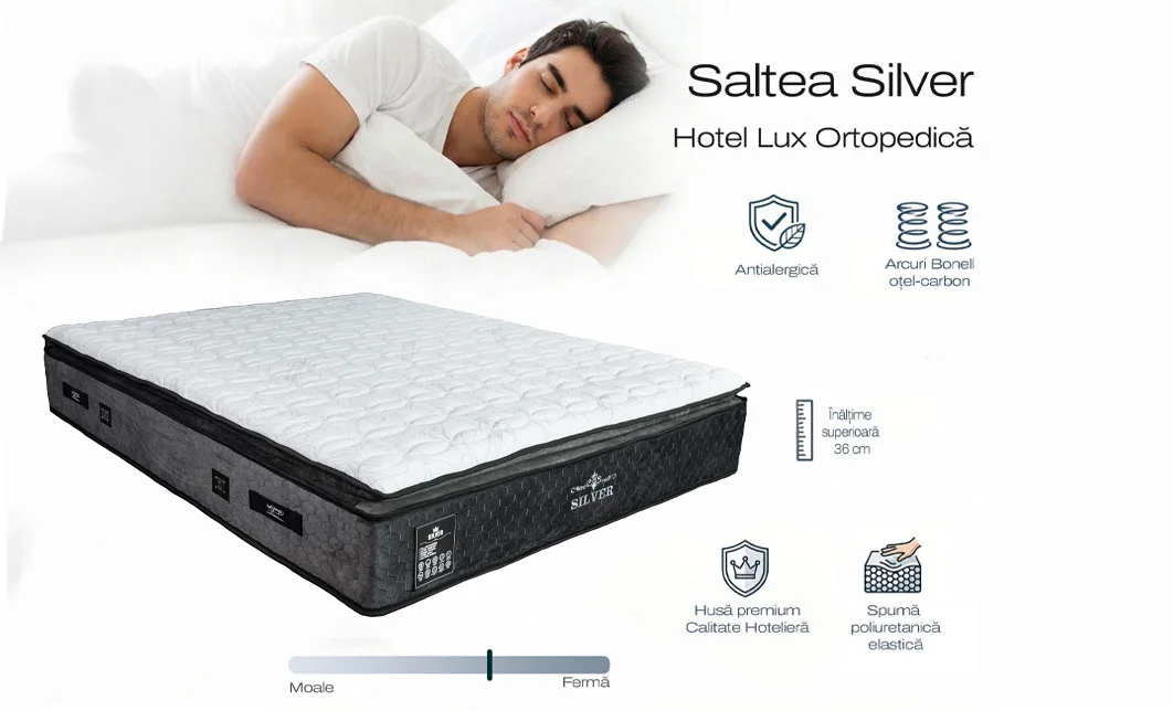 Saltea Silver, 95x190x33cm 6
