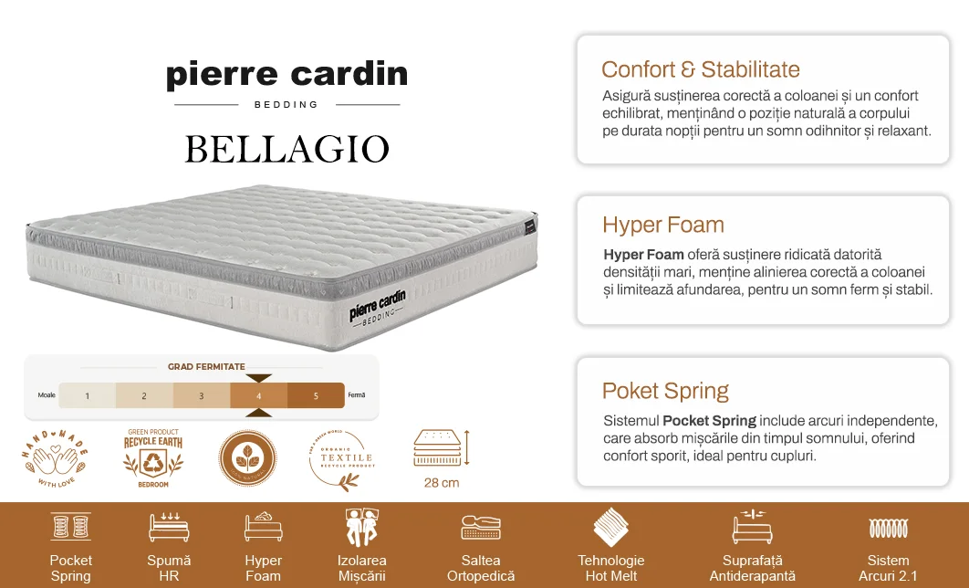  Pierre Cardin - Saltea Bellagio 180x200 6