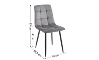 Set Masă Living cu 4 Scaune KJD6314 Gri