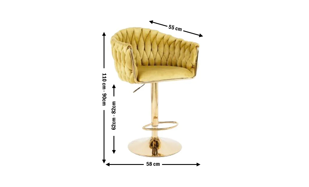 Scaun Bar KJC362 Galben 2