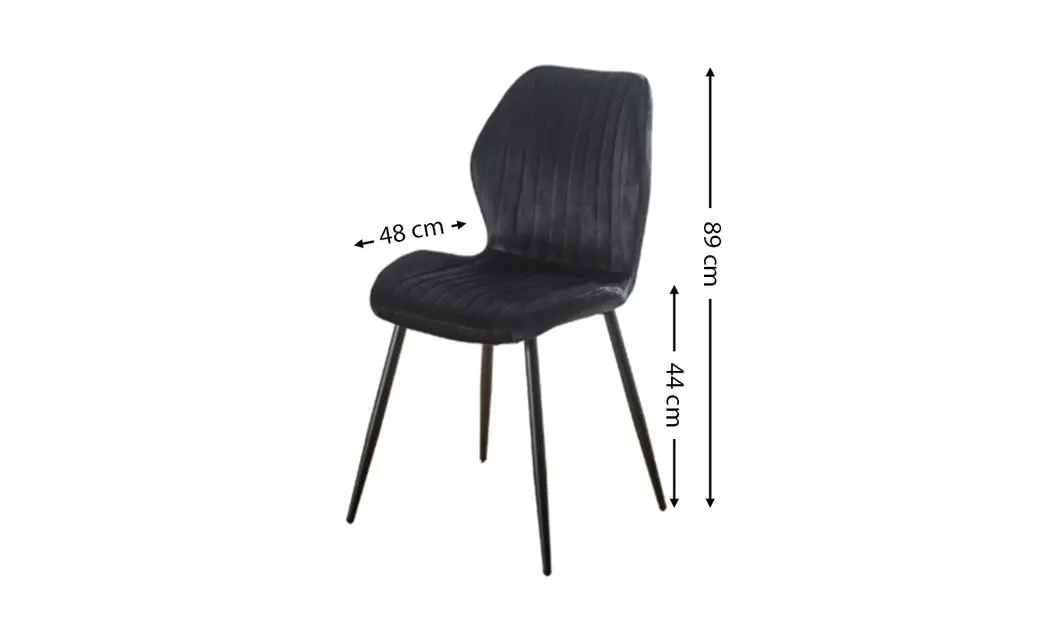 Scaun Living Tapitat KJC104 Negru 2