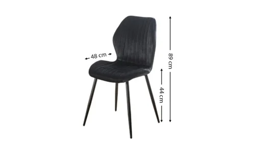 Scaun Living Tapitat KJC104 Negru