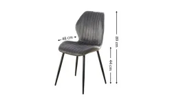 Scaun Living Tapitat KJC104 Gri
