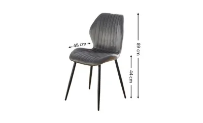 Scaun Living Tapitat KJC104 Gri