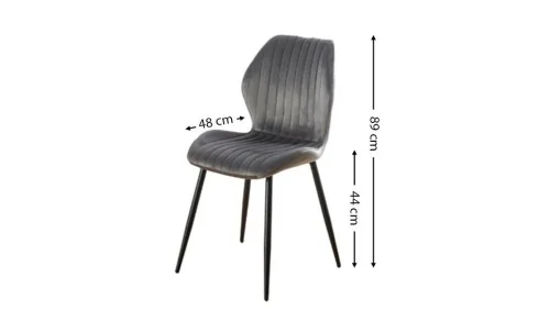 Scaun Living Tapitat KJC104 Gri