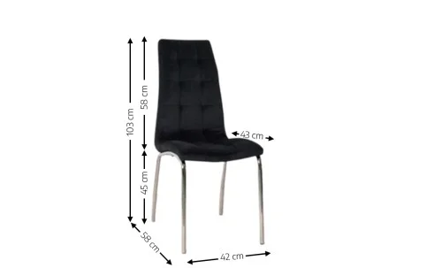 Scaun Living F630 Negru