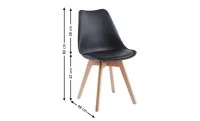 Set Masă Living SL673 Alba cu 4 Scaune J900 Negre 3