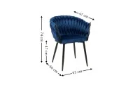 Scaun Living Tapitat KJC11 Albastru 1
