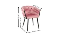 Scaun Living Tapitat KJC11 Roz 1
