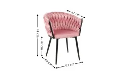 Scaun Living Tapitat KJC11 Roz