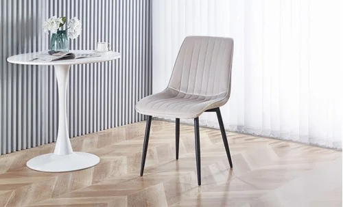 Set 2 Scaune Living Tapițate KJC176 Bej
