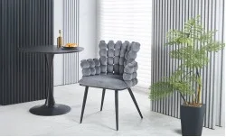 Scaun Living Tapitat KJC374 Gri
