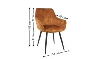 Scaun Living KJC4343, Portocaliu
